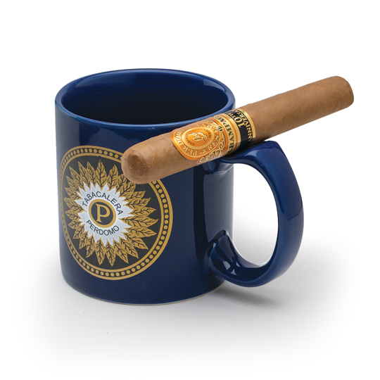 coffee mug with cigarette holder Perdomo Cigar Holder Coffee Mug
