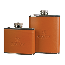 Savoy Tan Leather Flask