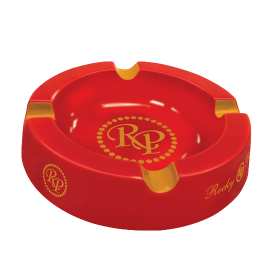 Rocky Patel Red Round 4-Finger Ashtray