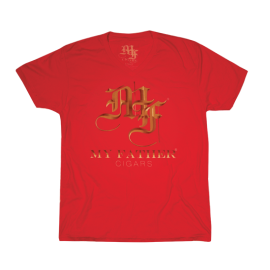 My Father 'Signature' V-Neck Tee Red