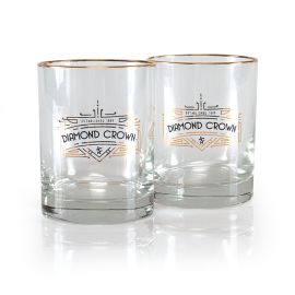 Diamond Crown Rocks Glasses 