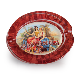 La Aroma de Cuba Oval Crystal Ashtray 