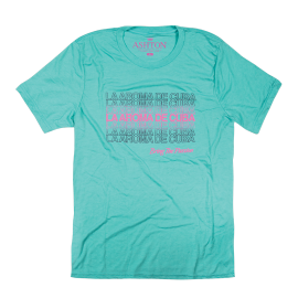 La Aroma de Cuba 'Retro Miami' Tee Aqua