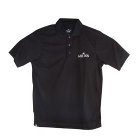 Ashton 'Clubhouse' Dry-Fit Polo Black | Holt's Cigar Co.
