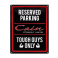 Cain 'Reserved Parking' Metal Sign