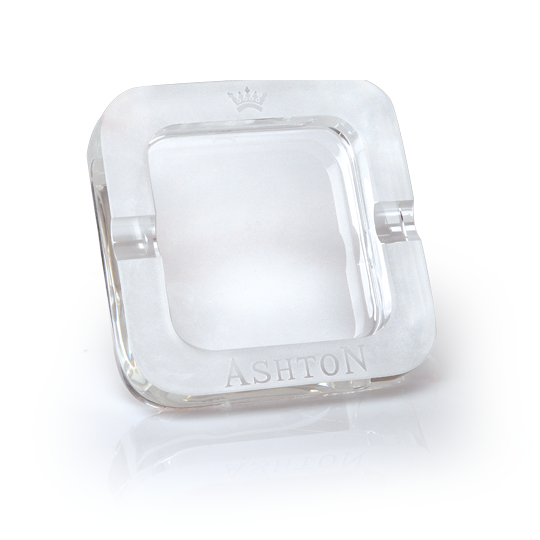 Ashton Ice Carved Crystal Ashtray Holt's Cigar Co.