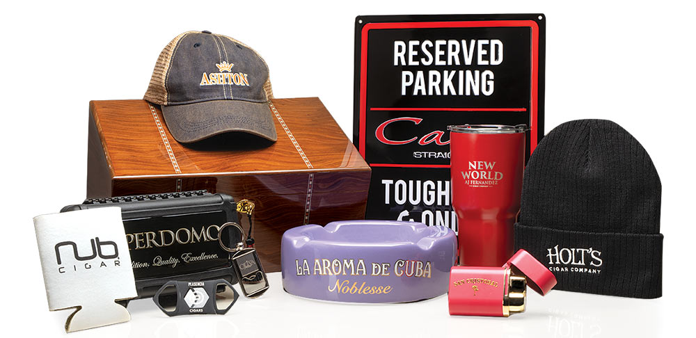 Cigar Gear Prize package feature a hat, ashtray, humidor and more! Desktop version