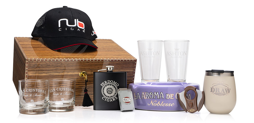 Cigar Gear Prize package feature a hat, ashtray, humidor and more! Desktop version